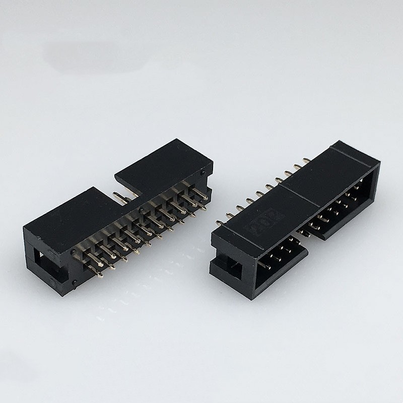 接插件 压线式 简易牛角 DC3-20P 间距2.54MM 登科 灰色带耳