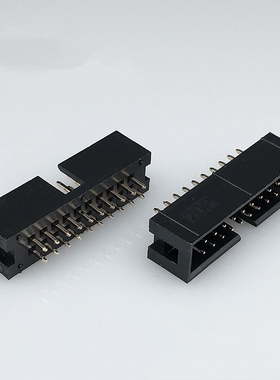 接插件 压线式 简易牛角 DC3-20P 间距2.54MM 登科 灰色带耳