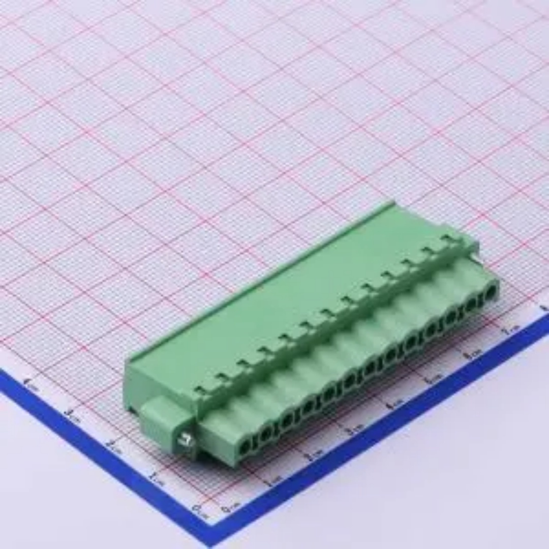 WJ2EDGKAM-5.08-13P 插拔式 5.08mm 螺丝固定 绿色 接线端子1x13P