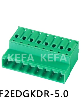 弹簧式反向针插拔式PCB接线端子线对线免焊 KF2EDGKDR-5.0/5.08MM