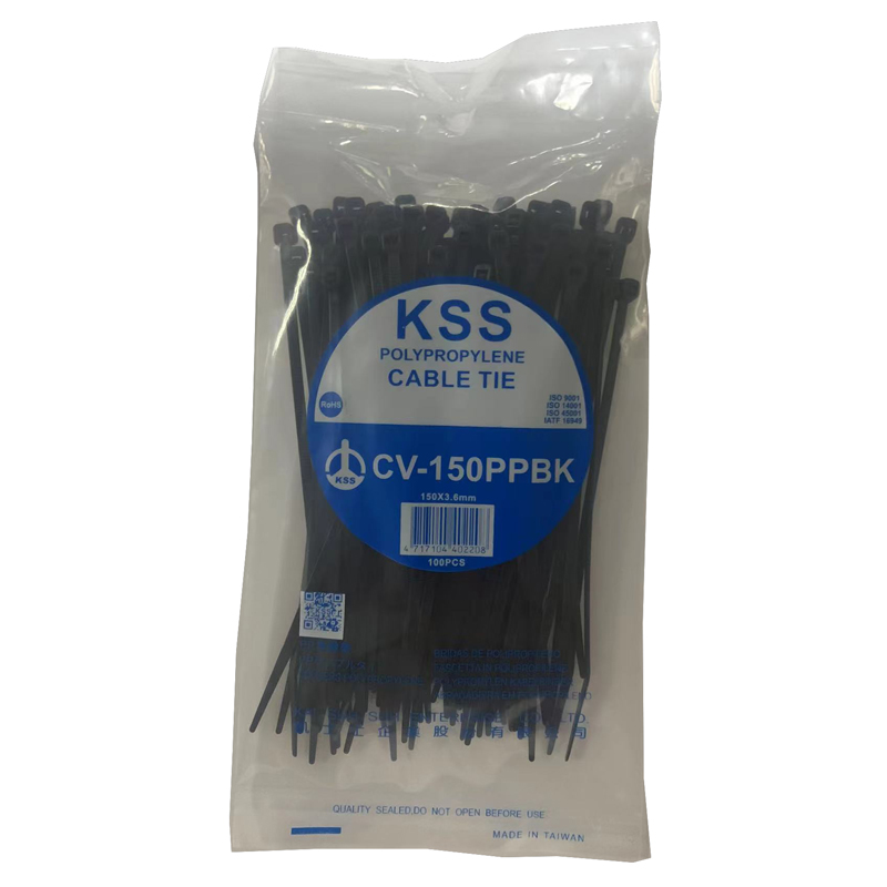 台湾进口PP扎带CV-150PPBK 250PPBK 380PPBK耐酸碱扎带100根