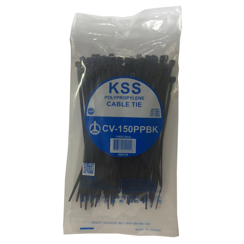 台湾进口PP扎带CV-150PPBK 250PPBK 380PPBK耐酸碱扎带100根