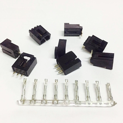 接插件镀金连接器CKM2543-2P3P4P6P7P8P10P18P立式 杜邦带锁弯针