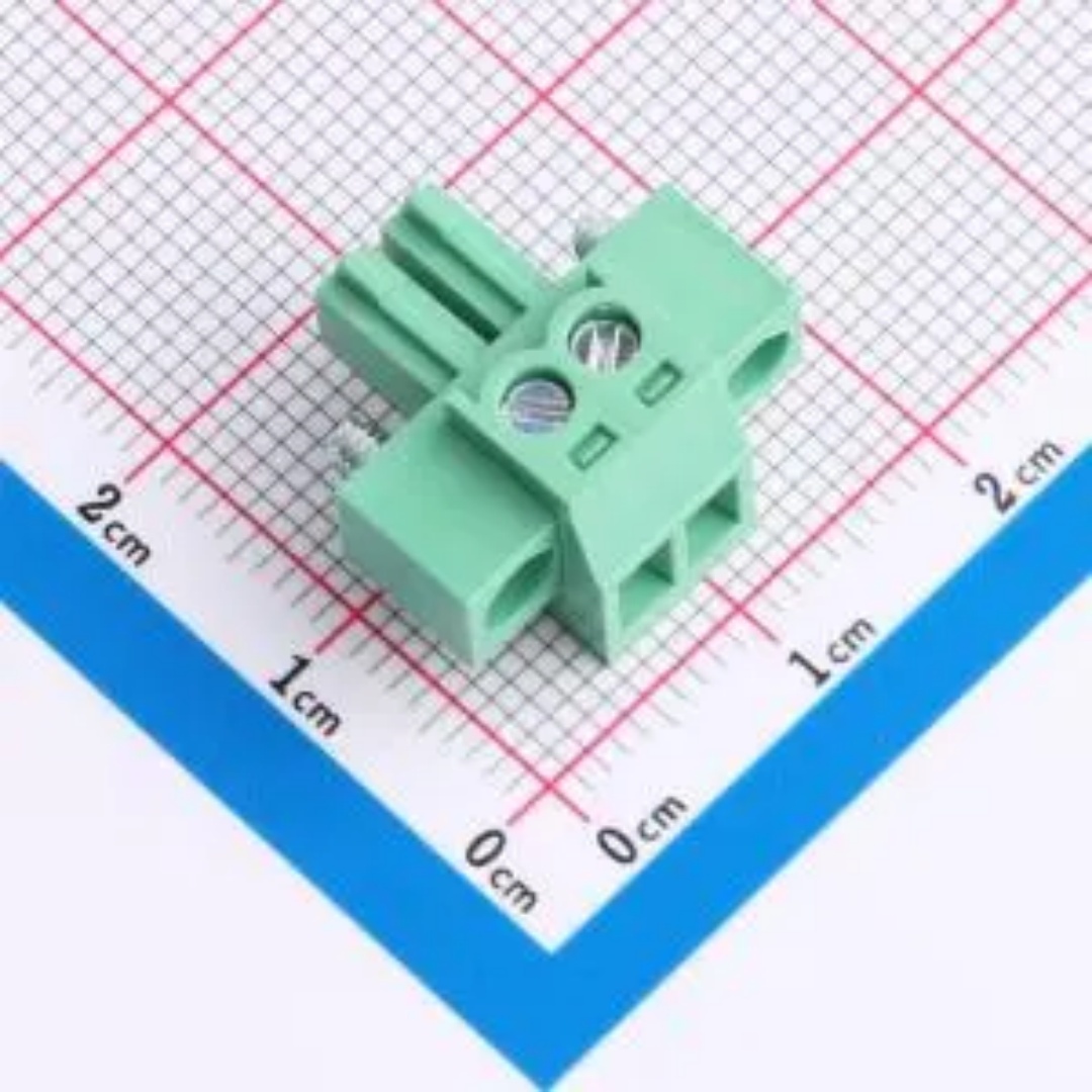 WJ15EDGKM-3.5-2P 插拔接线端子3.5mm 带耳朵1X2P 螺丝法兰固定