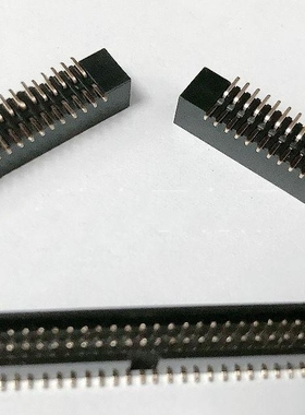 DC3 间距1.27*1.27MM  简易牛角 20P 直插1.20 贴片1.50