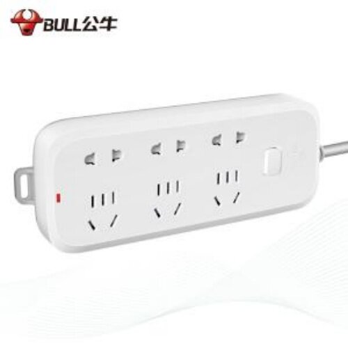公牛/B5系列带儿童保护门/新国标插座/排插/6位总控1.8米GN-B5330