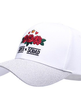 显脸小棒球帽夏白色 透气面料 大圆脸大脸适合的宽檐鸭舌帽