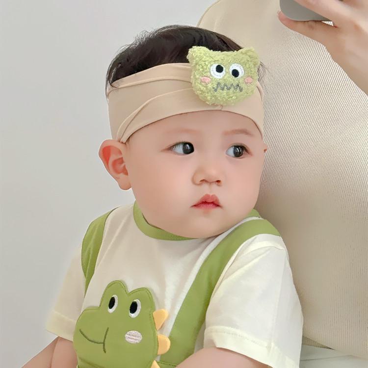婴儿帽子胎帽护囟门宝宝卤门发带可爱超萌小熊新生儿头饰薄款夏季