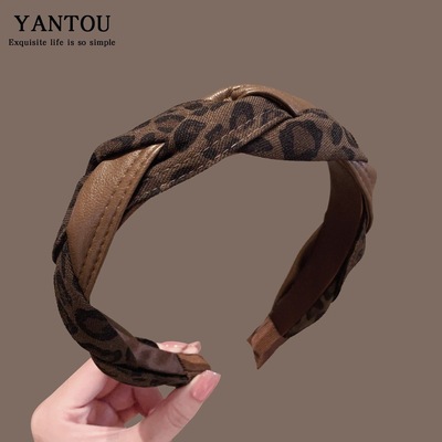 美拉德咖窄边绒面发卡发箍女简约时尚外出头饰成人压发洗脸头箍款