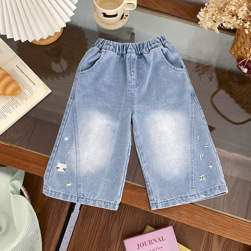 【现货】儿童牛仔裤2026春季新款卡通女宝洋气刺绣牛仔裤,童装/婴儿装/亲子装,儿童牛仔裤,淘宝优惠券,粉丝福利购,淘宝优惠卷