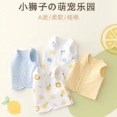 婴儿马甲春秋冬外穿保暖儿童马夹纯棉男宝宝坎肩夹棉新生儿背心女