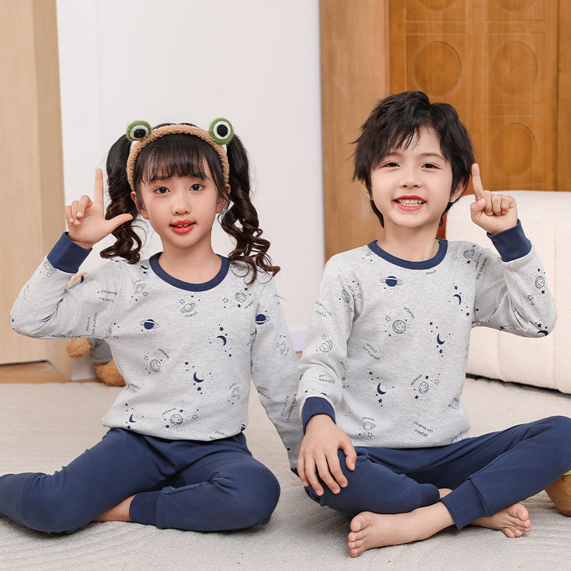 儿童秋衣秋裤男童纯棉套装女童保暖内衣中大童全棉棉毛衫小孩睡衣,童装/婴儿装/亲子装,内衣套装,淘宝优惠券,粉丝福利购,淘宝优惠卷