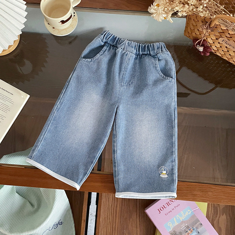 【现货】儿童牛仔裤2026春季新款卡通女宝洋气刺绣牛仔裤,童装/婴儿装/亲子装,儿童牛仔裤,淘宝优惠券,粉丝福利购,淘宝优惠卷