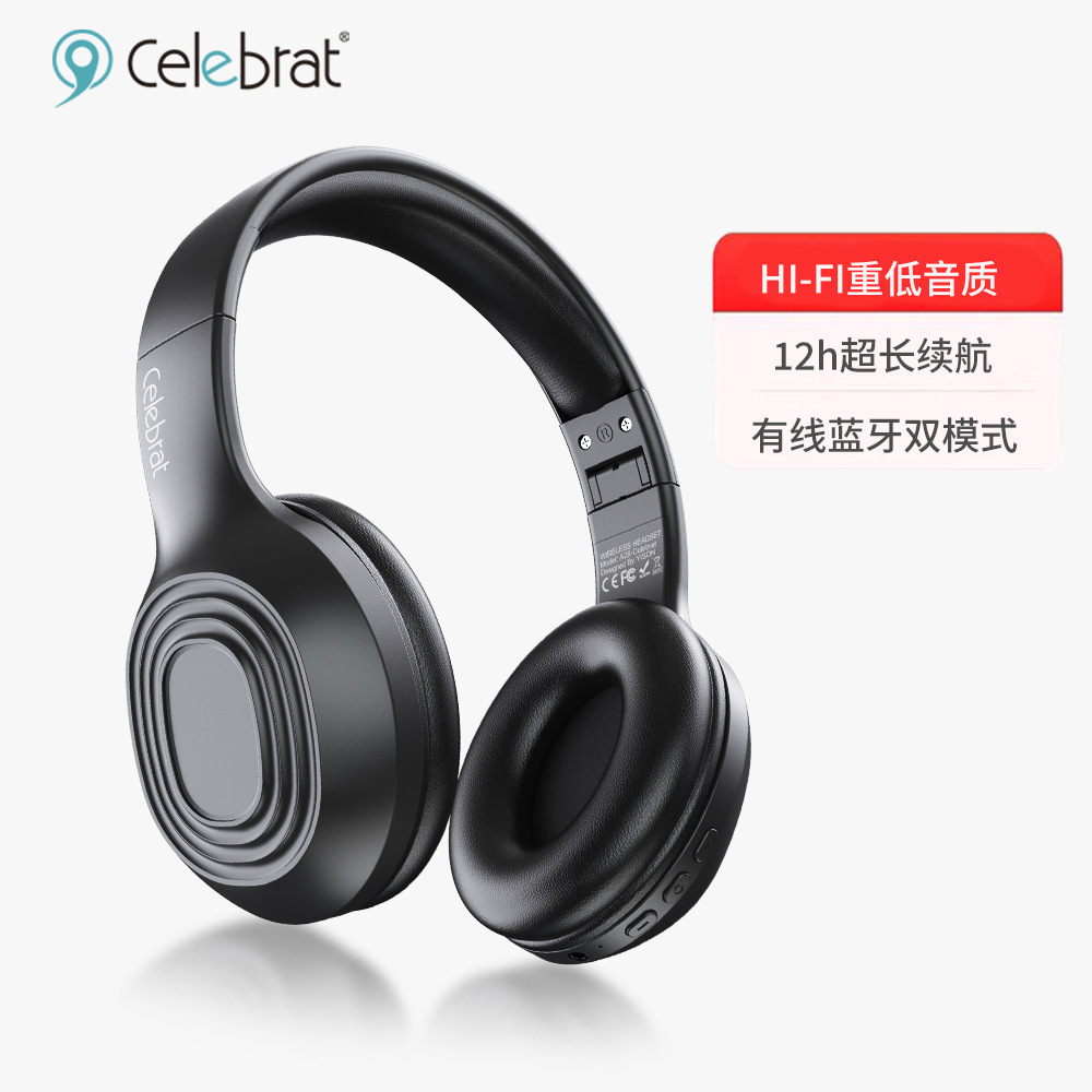 celebrat跨境头戴式蓝牙耳机运动可折叠音质通话立体声耳麦A28