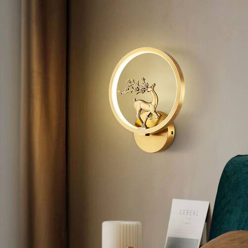 卧室新中式全铜装饰壁灯