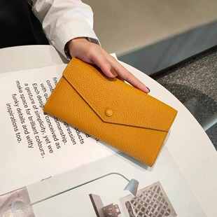 真皮长款钱包女多功能大容量钱夹2026新款气质小手拿包放手机皮夹