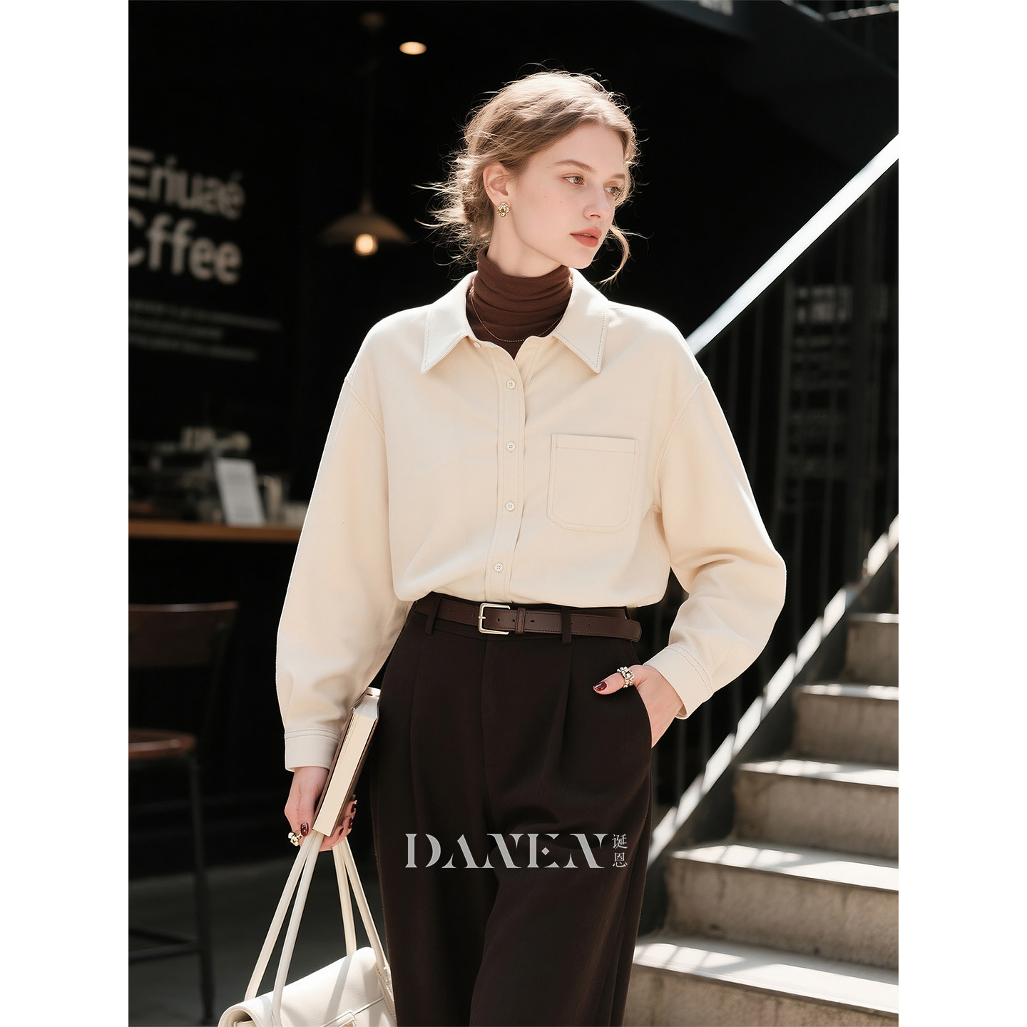 米白色灯芯绒长袖衬衫女2026年秋冬新款休闲百搭衬衣磨毛叠穿上衣,女装/女士精品,衬衫,淘宝优惠券,粉丝福利购,淘宝优惠卷