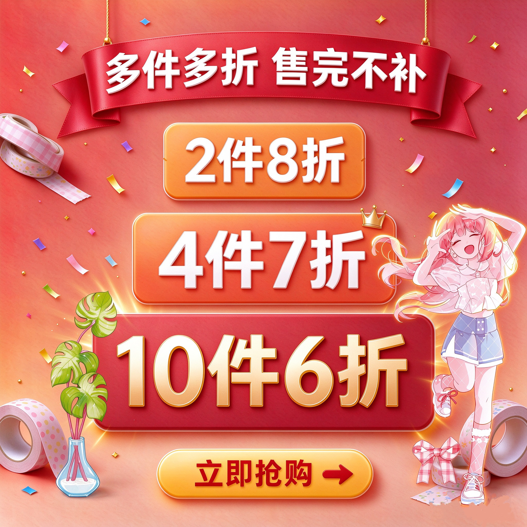 【双11清仓2米整卷】手帐人物造景文字胶带和纸手账素材背景贴纸