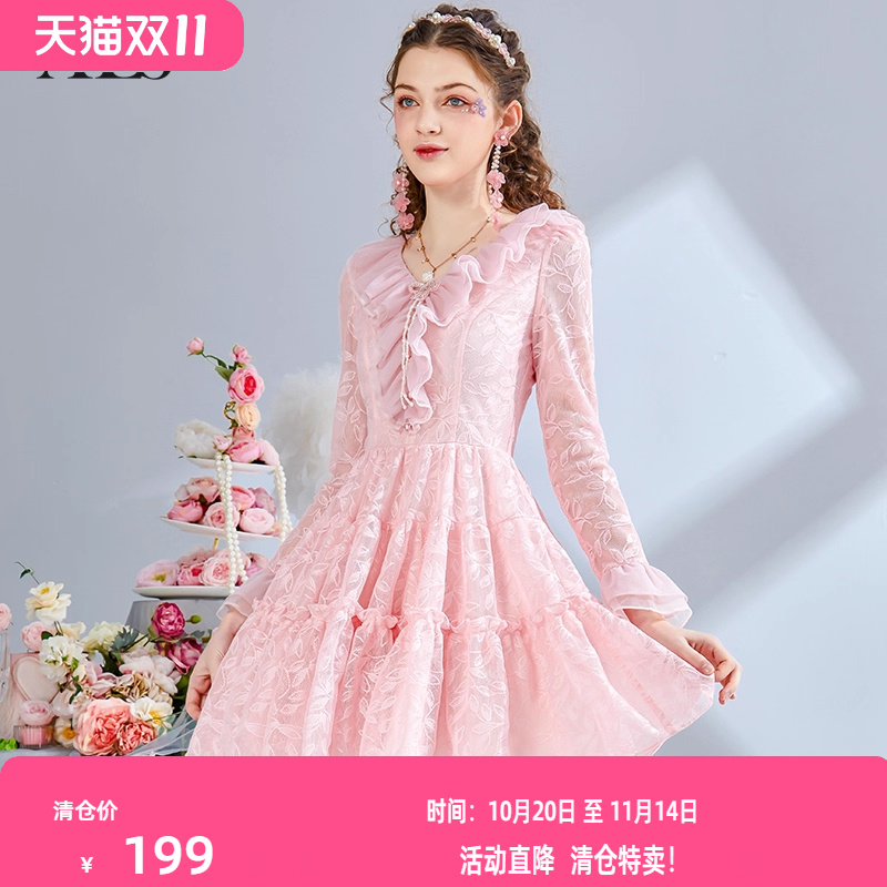 艾丽丝优雅白色蕾丝仙女裙女