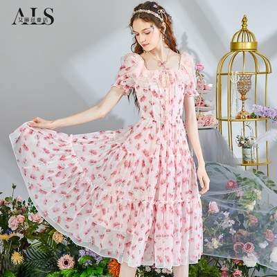 短袖艾丽丝童话粉色2025夏新款