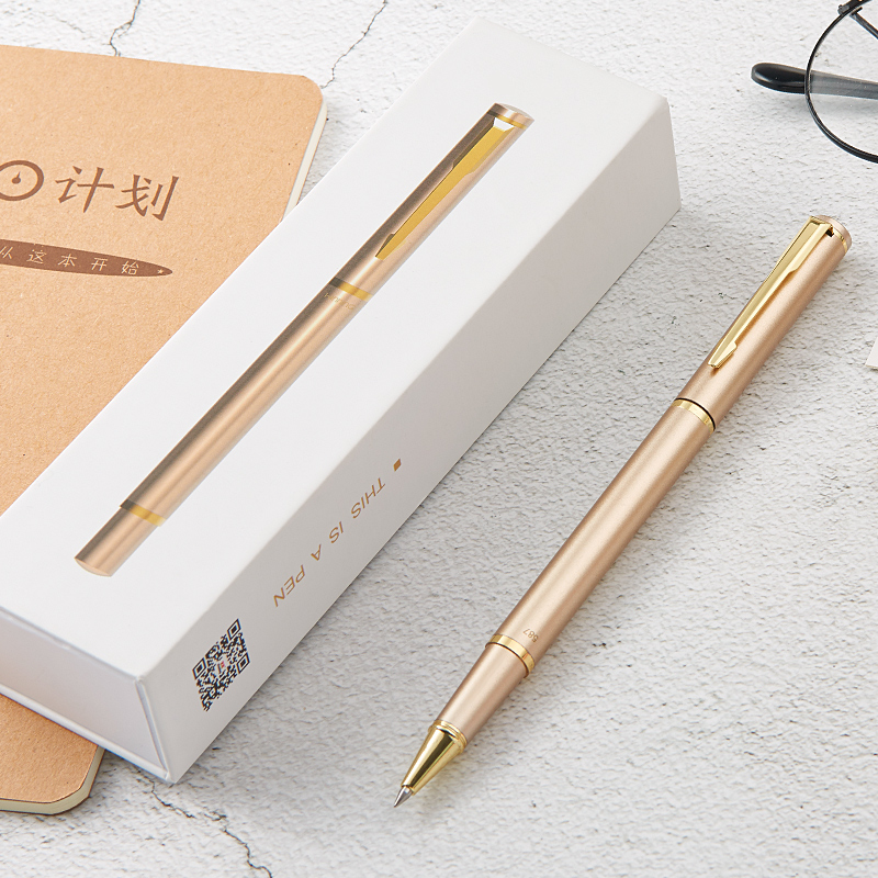 文正刻字私人定制logo金属中性笔