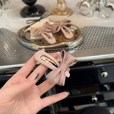 粉色公主风闪钻花朵发夹甜美气质蝴蝶结掰掰夹发卡刘海夹BB夹边夹