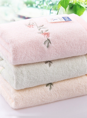 金号毛巾家用纯棉全棉无捻面巾加大加厚柔软洗脸洗澡巾2119WAH