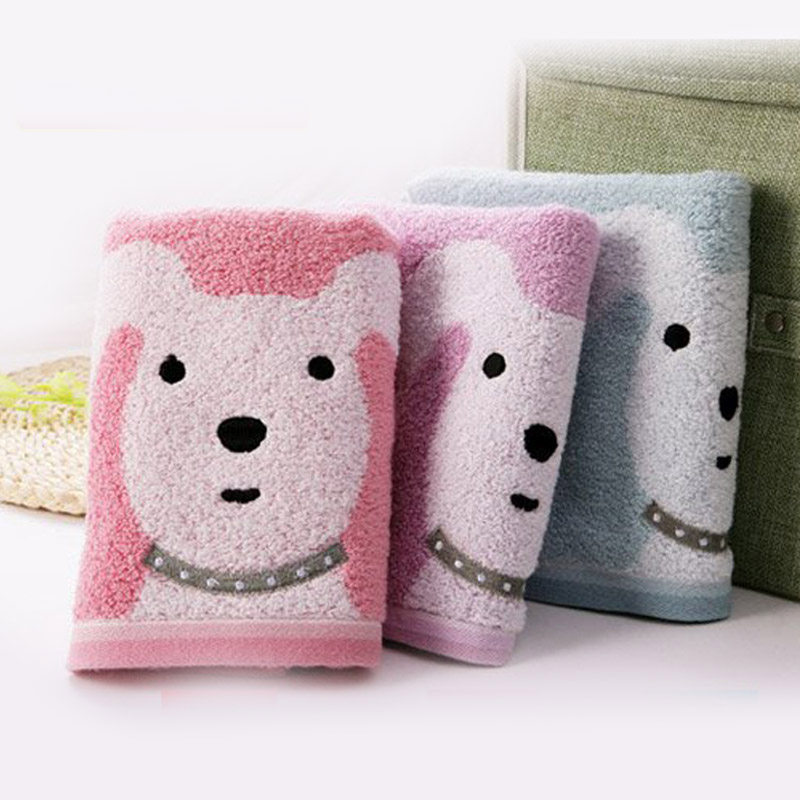 三条装 金号家用全棉洗脸毛巾大中小卡通狗狗纯棉吸水柔软舒适,居家布艺,毛巾/面巾,淘宝优惠券,粉丝福利购,淘宝优惠卷