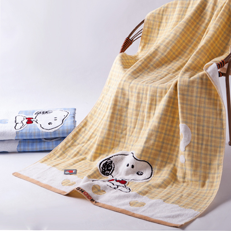 A类金号史努比纯棉无捻浴巾 双层柔软布艺绣花卡通可爱宝宝浴巾,居家布艺,浴巾,淘宝优惠券,粉丝福利购,淘宝优惠卷