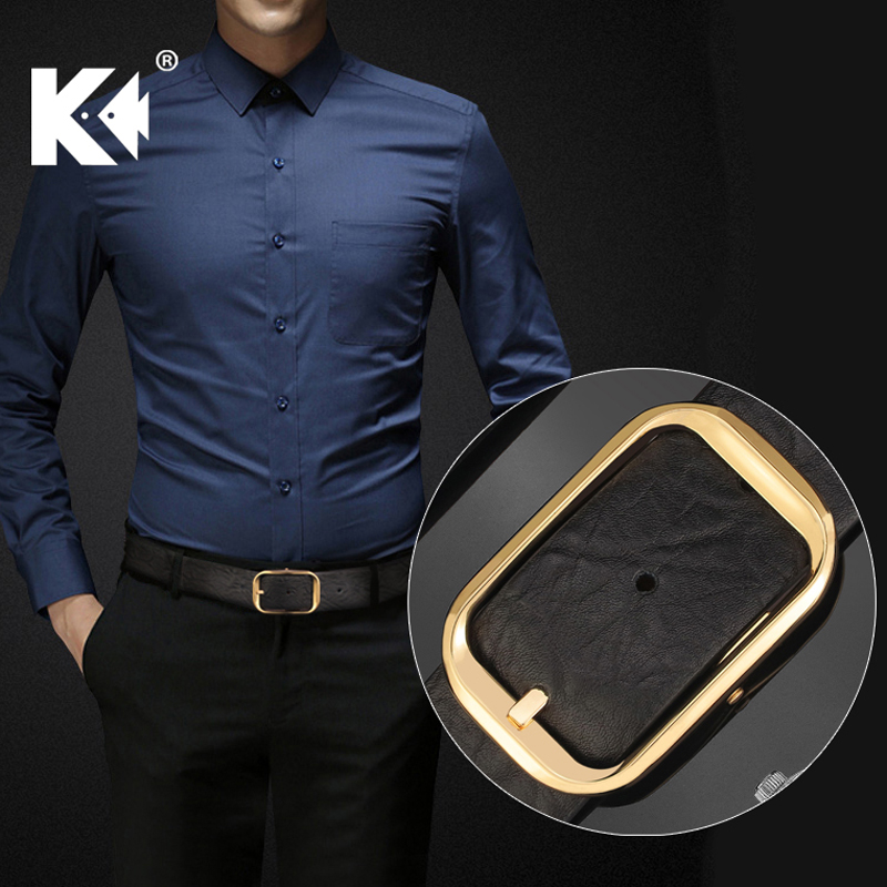 西装韩版时尚简约青年针扣皮带