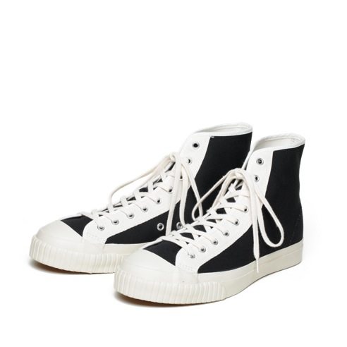 现货白黑配色日本制硫化帆布鞋