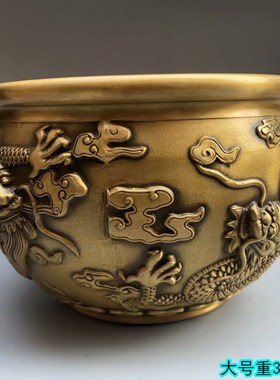 供奉复古檀香宣德炉双龙炉