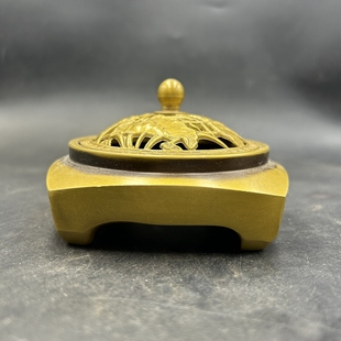 古玩杂项 香炉 香薰炉 小号家居工艺摆件 盖子花随机