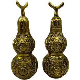铜葫芦摆件 福禄铜器装饰品 可开可盖空心家居工艺 葫芦挂件