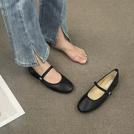 1.5CM跟高 2025秋季上新 玛丽珍圆头轻便单鞋A033-1 不退不换