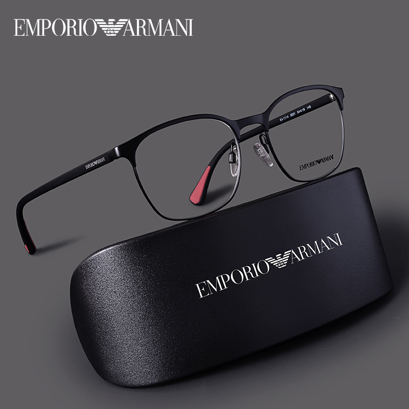 ARMANI阿玛尼EA1114眼镜框男时尚百搭气质眉线框近视镜架可配镜片