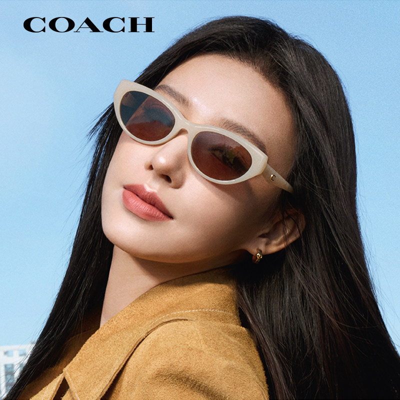 【母亲节限定】COACH蔻驰时尚太阳镜女HC8456素颜显脸小百搭墨镜