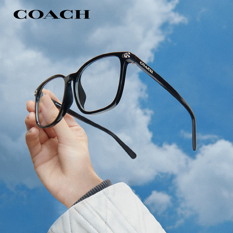COACH蔻驰时尚板材眼镜架HC6254百搭大方框男女配近视眼镜旗舰店