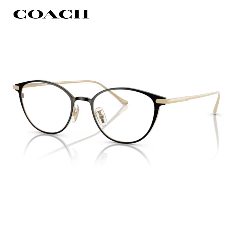 COACH蔻驰眼镜框女HC5181复古猫眼超轻钛架高级配近视眼镜旗舰店