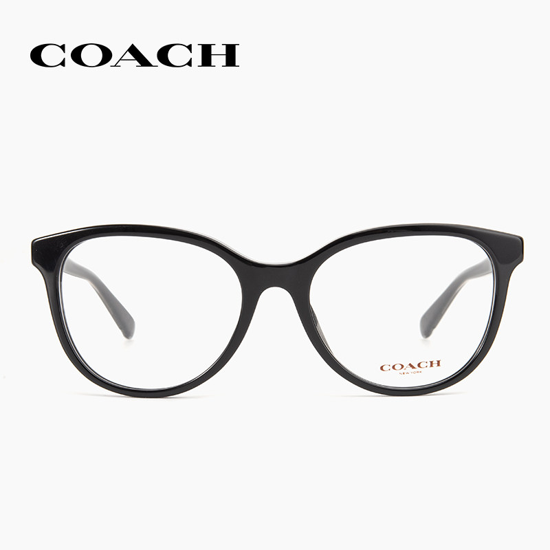 COACH蔻驰经典C标复古椭圆形板材眼镜框女HC6236配近视眼镜旗舰店