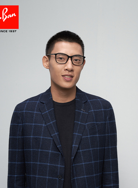 RayBan雷朋黑色板材眼镜框男RX7168休闲百搭光学防蓝光近视镜架女