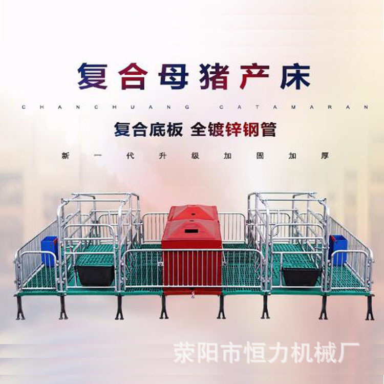 恒力养猪设备热镀锌母猪产床价格 复合板母猪产床图片