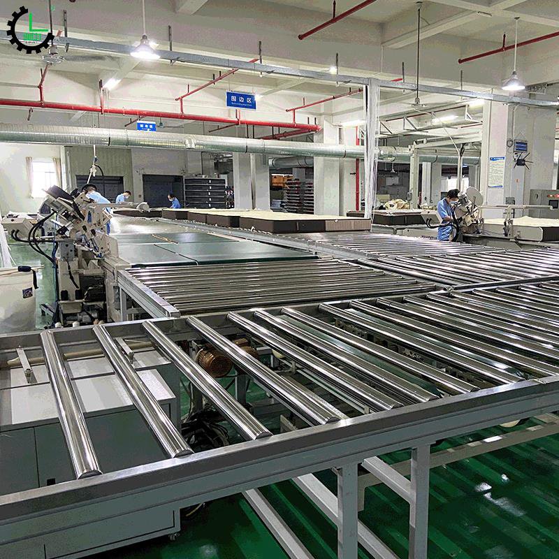 家具厂生产流水线 床垫包装生产线设备 滚筒线 床垫制造流水线