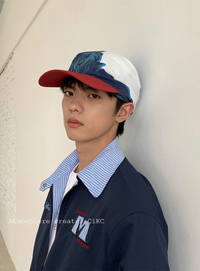 CiKC 日系复古拼色头巾鸭舌帽男女时髦包头帽简约潮酷出片帽子