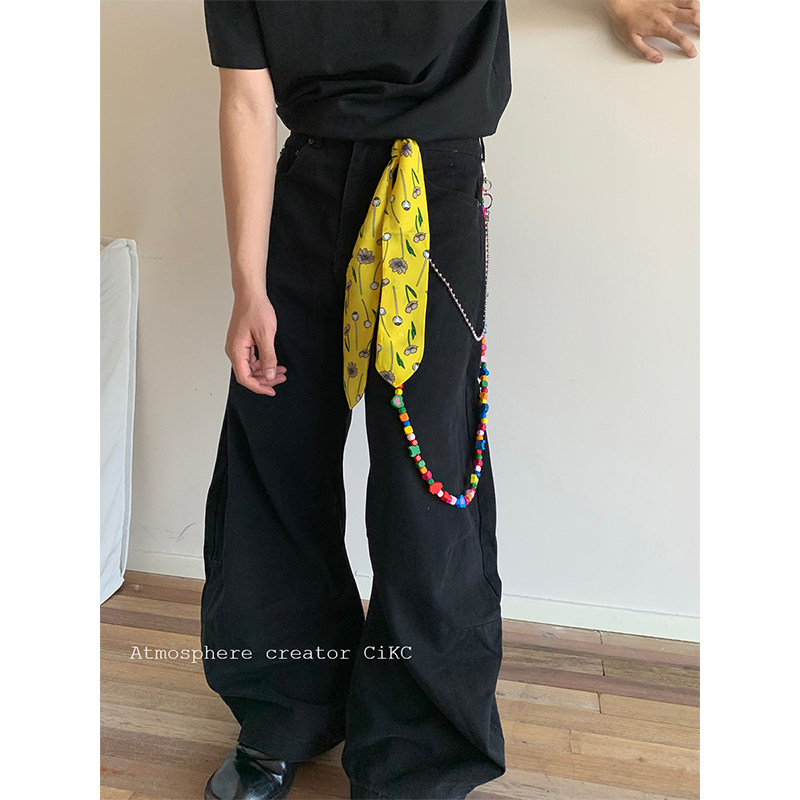 潮酷boy复古时髦叠带腰链