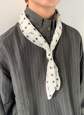 Childlike百搭多功能方巾丝巾男女装饰领巾潮酷三角巾春新款头巾