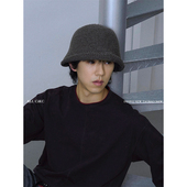 CiKC 原创设计 卷边复古渔夫礼帽男女秋冬含羊毛针织盆帽显脸小
