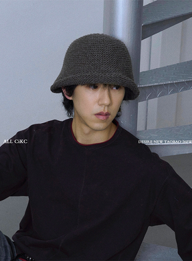 CiKC 原创设计 卷边复古渔夫礼帽男女秋冬含羊毛针织盆帽显脸小