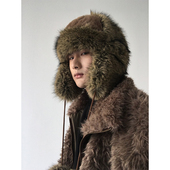 CiKC 复古小众防貂毛皮草帽男女秋冬加厚保暖雷锋帽护耳防寒帽潮