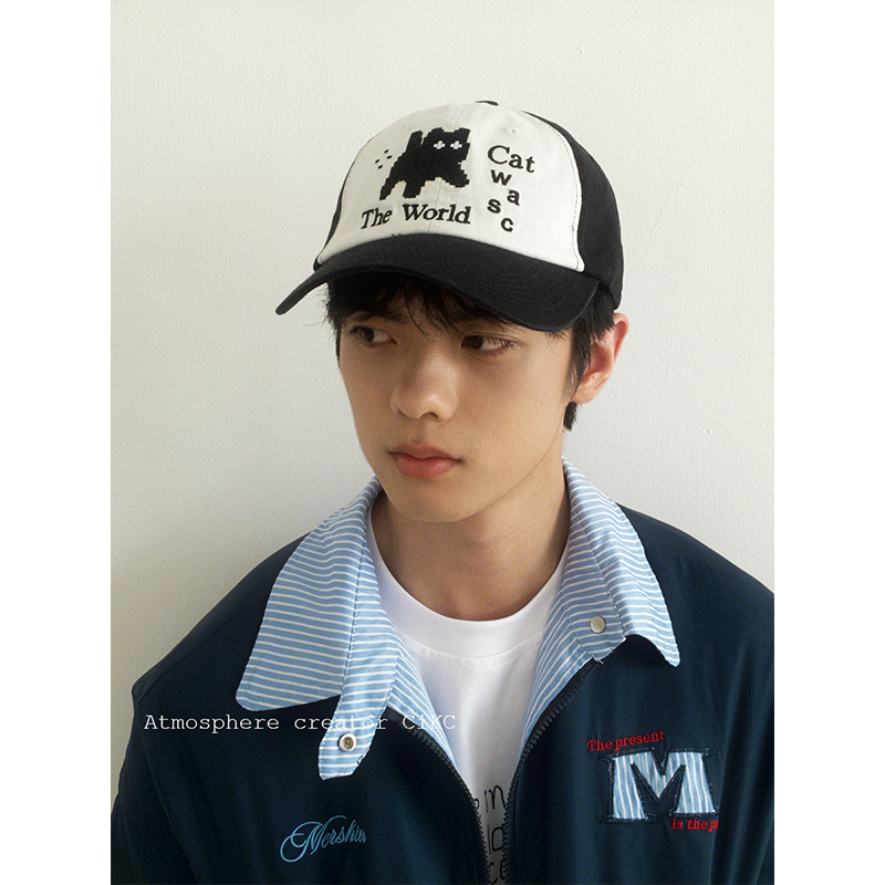 CiKC马赛猫咪小众拼色鸭舌帽